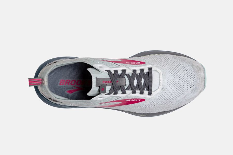 Brooks Running Shoes - Ricochet 3 Road Womens - White/Pink - BSU-627405